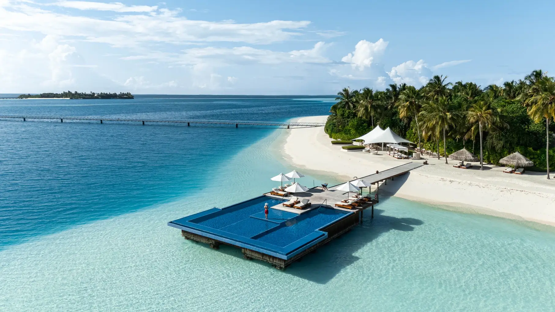 The Quiet Zone beach lounge on the adults island