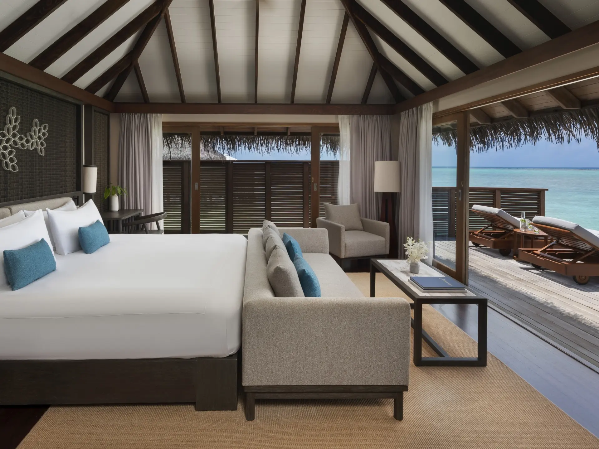 Sunset Water Villa bedroom